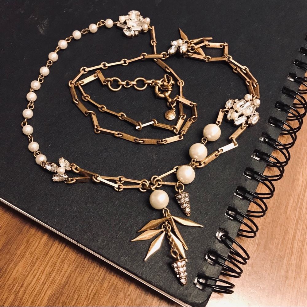 J. CREW ⭐️ RARE - Jewel & Pearl Chain Necklace